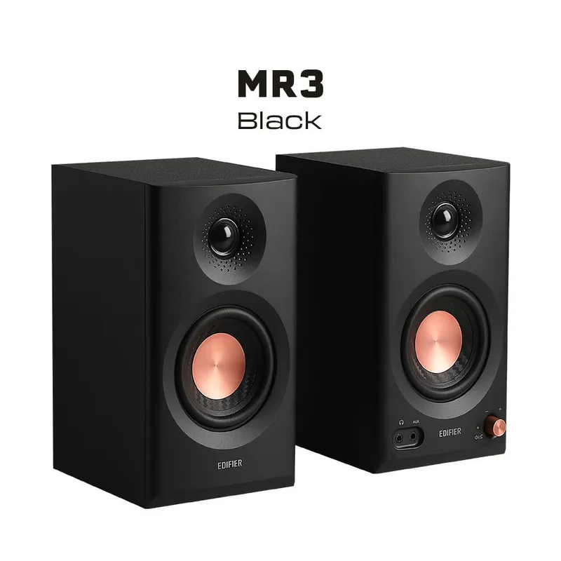 EDIFIER 桌面2.0藍牙書架式喇叭(黑色) MR3/BLACK