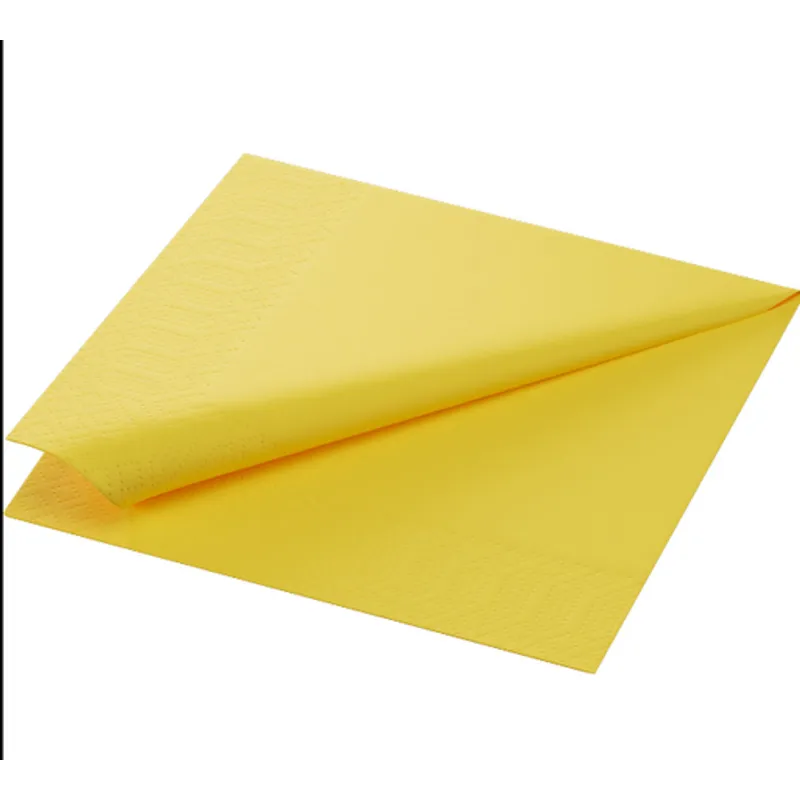 NAPKINS SRP 3-PLY 1/4 FOLD 33x33cm YELLOW（250pcs/pkt）