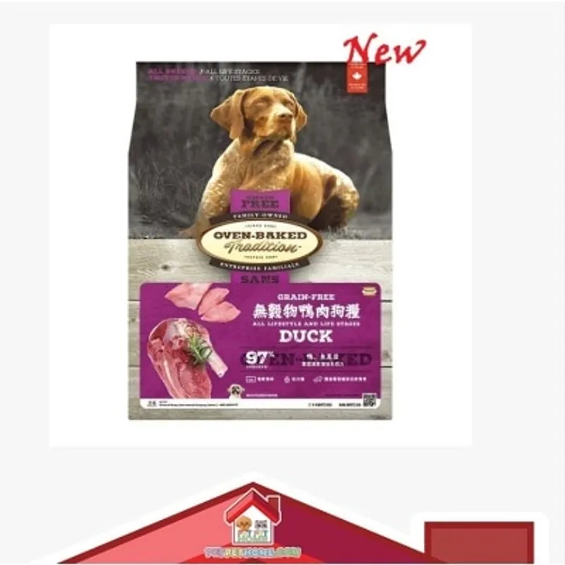 Oven Baked Oven-Baked 無穀物全犬 鴨肉配方 (原粒) 狗乾糧