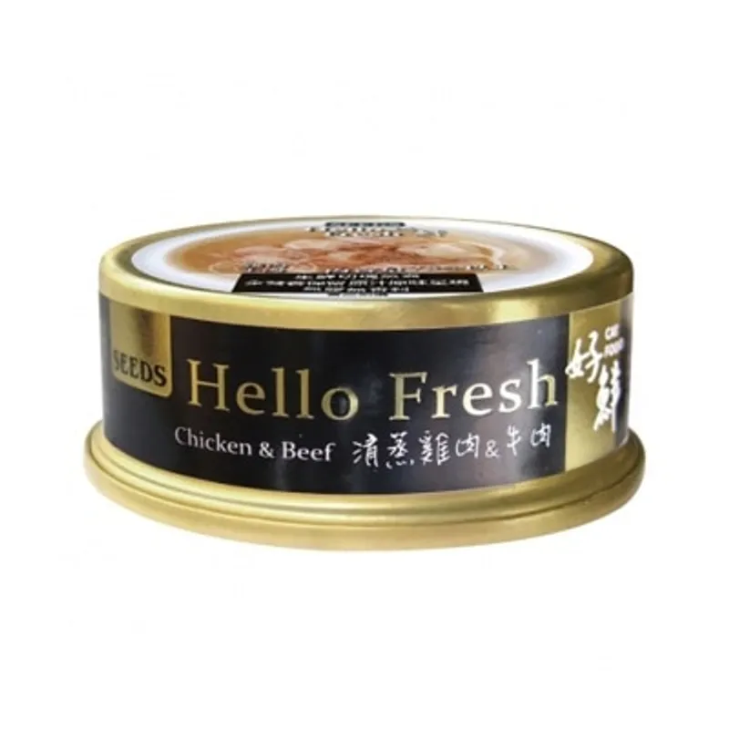 種子 SEEDS-Hello Fresh好鮮燉湯-清蒸雞肉+牛肉貓罐頭 (50g) 827818