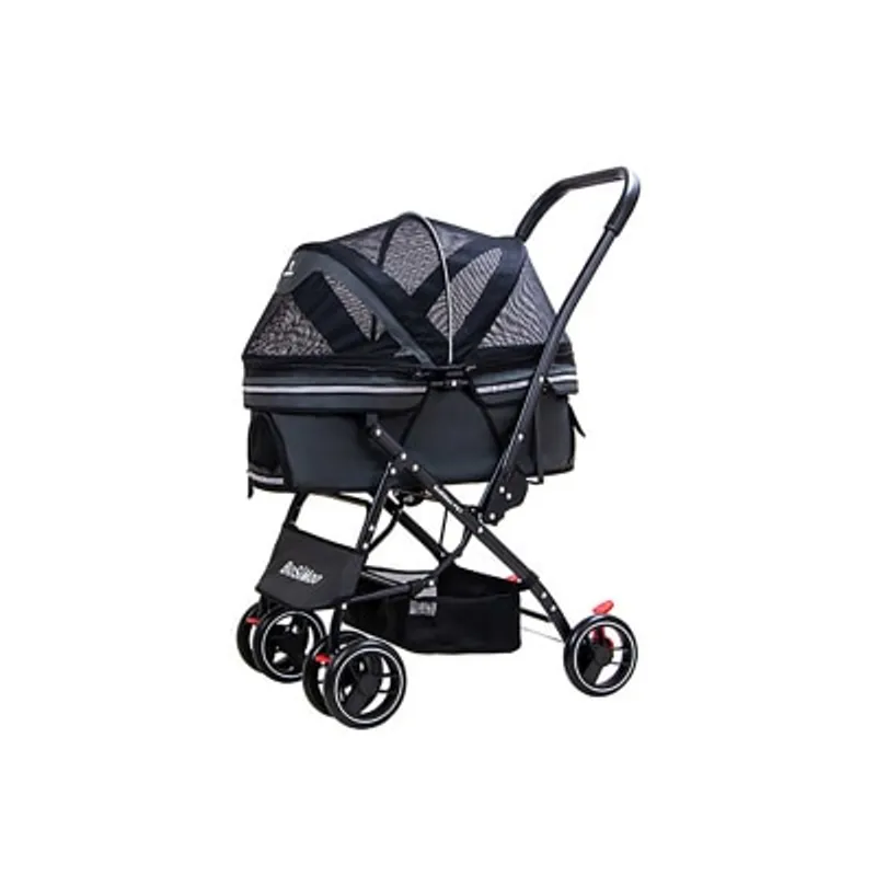 Dodopet 高級高身四輪摺疊反光狗狗手推車 (寵物承重：25kg)