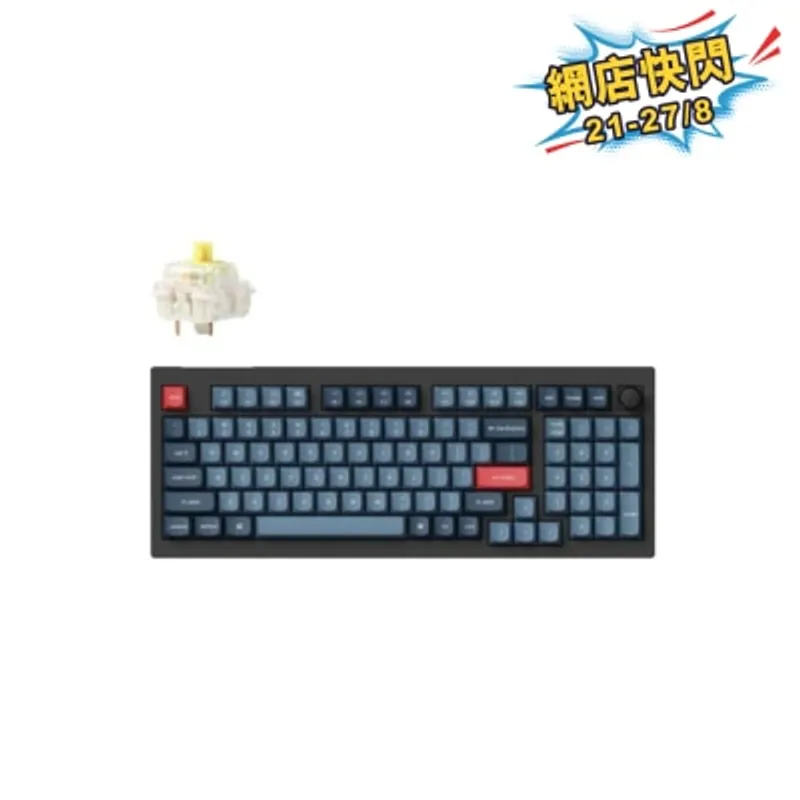 Keychron V5 Max 旋鈕版無線客製化機械式鍵盤 - Gateron Jupiter 香蕉軸