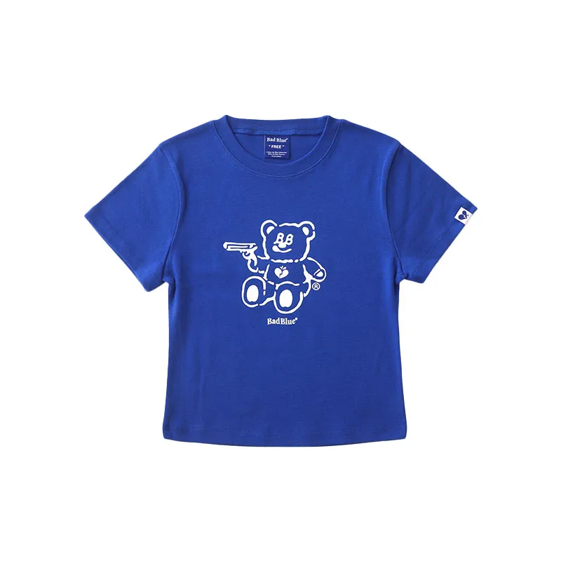 BADBLUE熊仔Logo修身T恤
