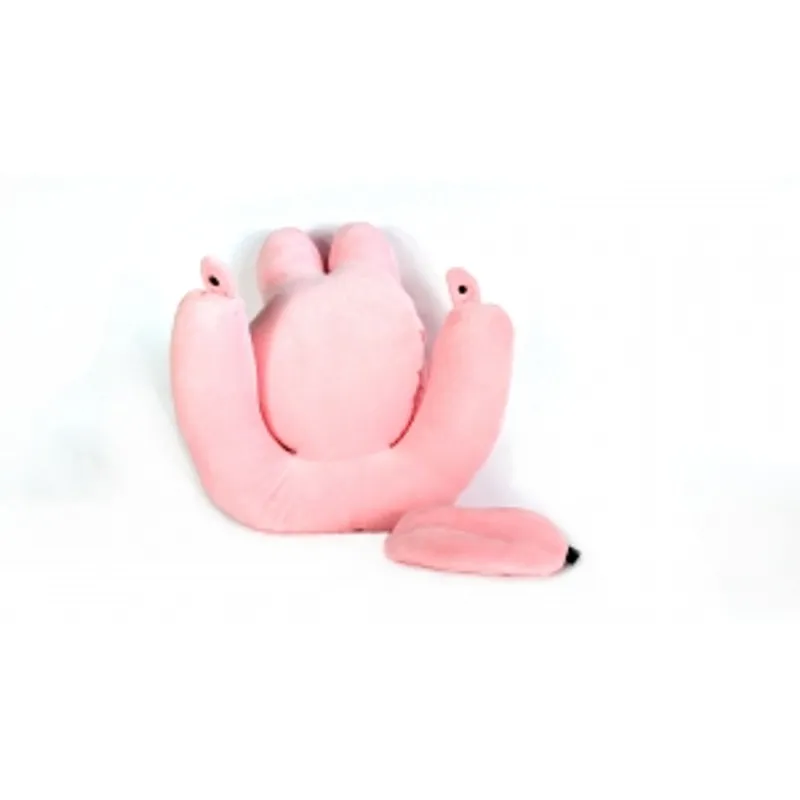 OLÁVIDA生活館兔子午睡枕連眼罩-粉 直徑約30CM