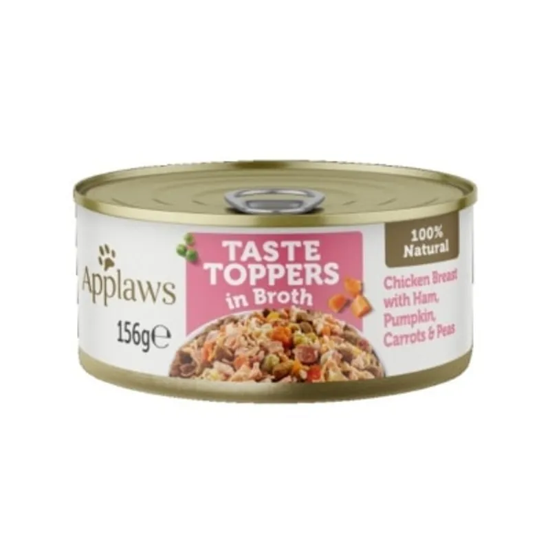 Applaws [3035] 全天然系列 肉絲湯汁配方 雞胸・火腿・蔬菜 狗罐頭 156g