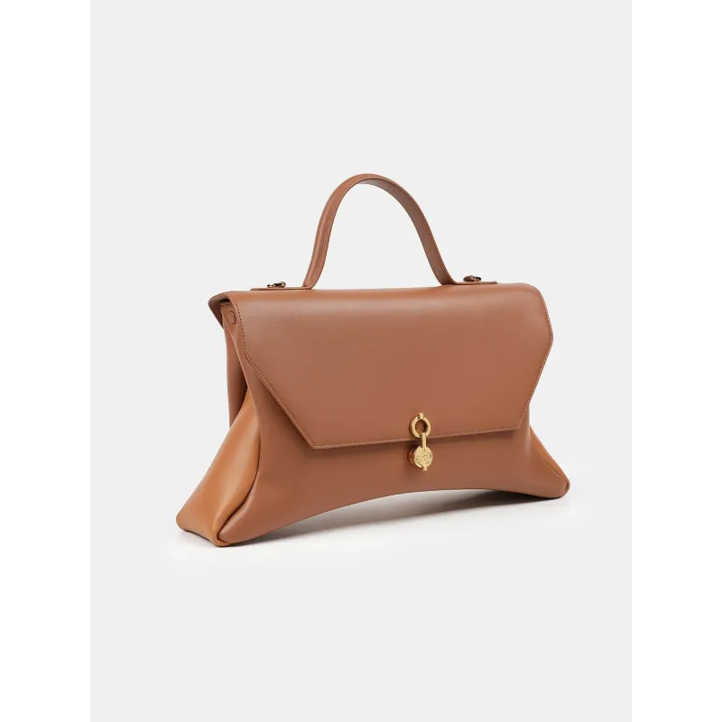 Rococo Corn Leather Bag - Caramel x Tan