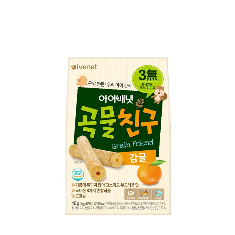 IVENET贝贝 糙米手指饼(柑橘味)40G