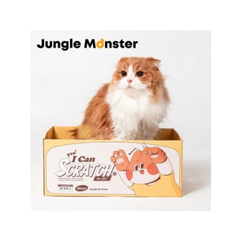 Jungle Monster 復古盒子型貓抓板 (連貓抓板2塊)