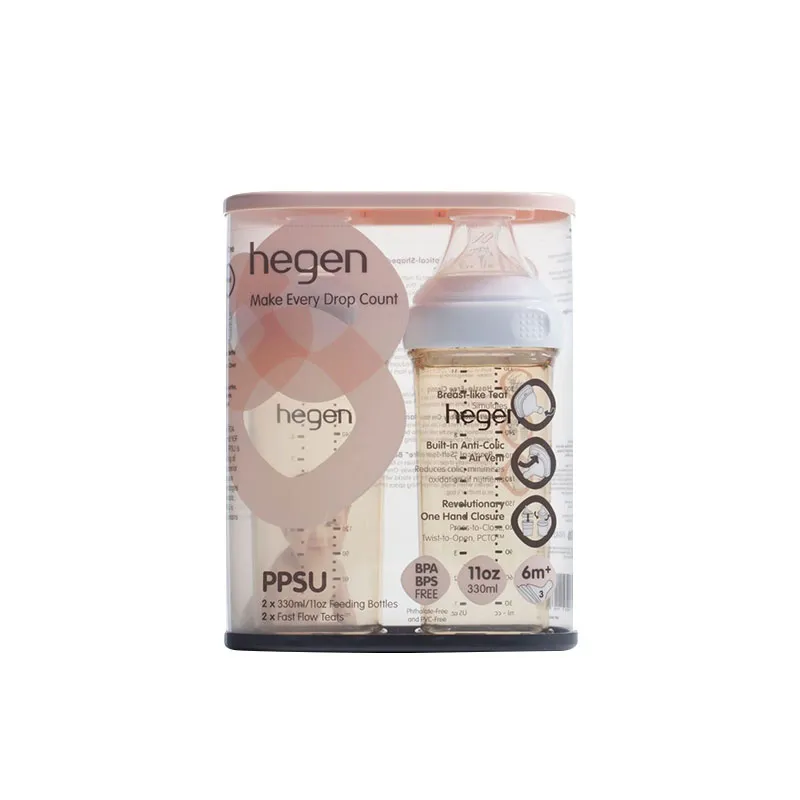 Hegen – PCTO™ PPSU多功能宽口奶瓶 330ml/11oz (2支装)