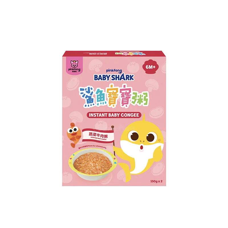 PINKFONG鲨鱼宝宝粥X KUOHEALTH蔬菜牛肉粥(150克x2)