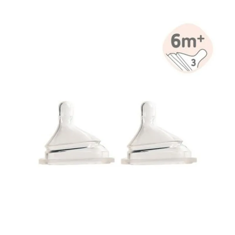 防脹氣真實擬乳智慧奶嘴快速3號(兩入組)