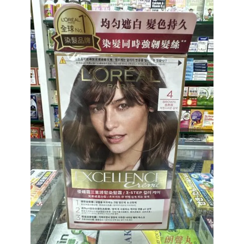 優媚霜三重護髮染髮霜_#4自然棕色
