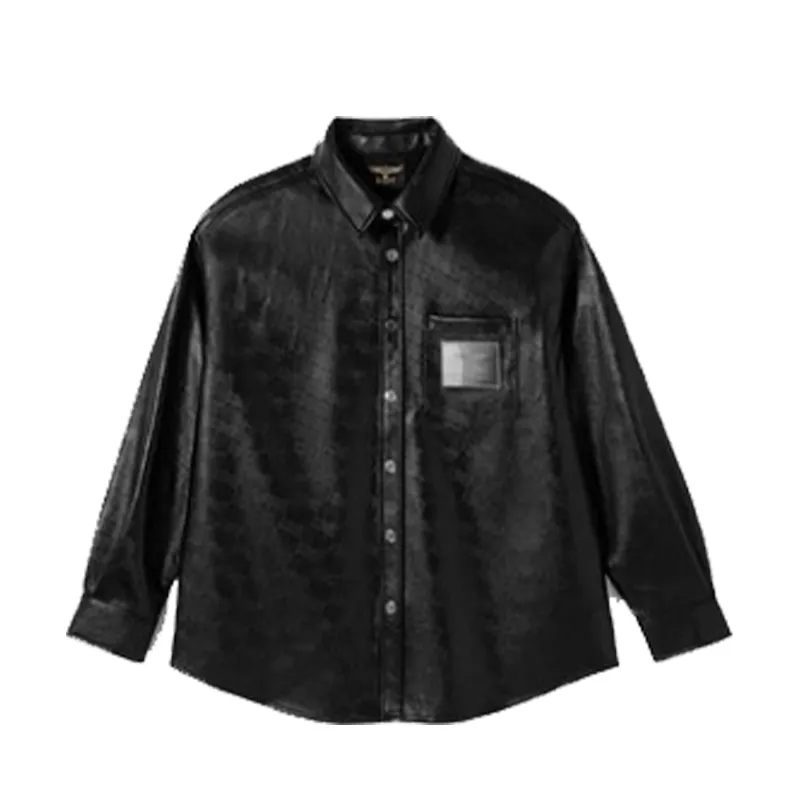 BOY LONDON 长袖仿皮衬衫