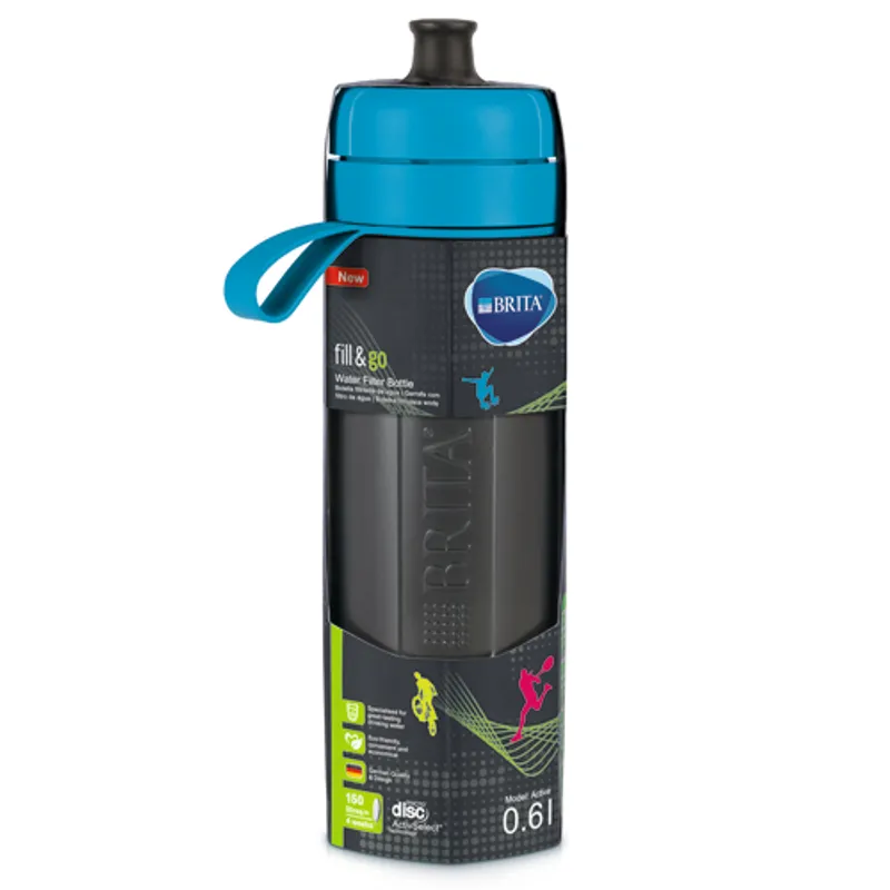 BRITA 運動濾水瓶 藍色 FILL & GO ACTIVE