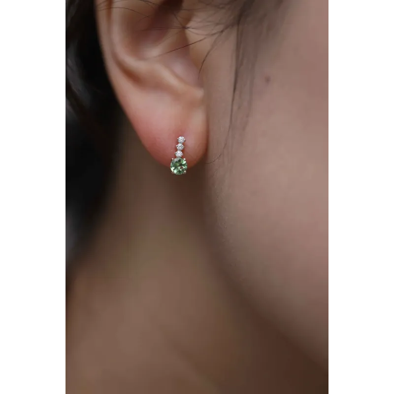 Celeste Earrings - Green Spinel