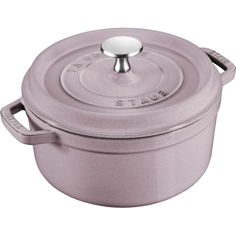 Staub 圓形燉鍋 18cm/1.7L 夜櫻粉 Staub 兒童餐具套裝4件 小豬