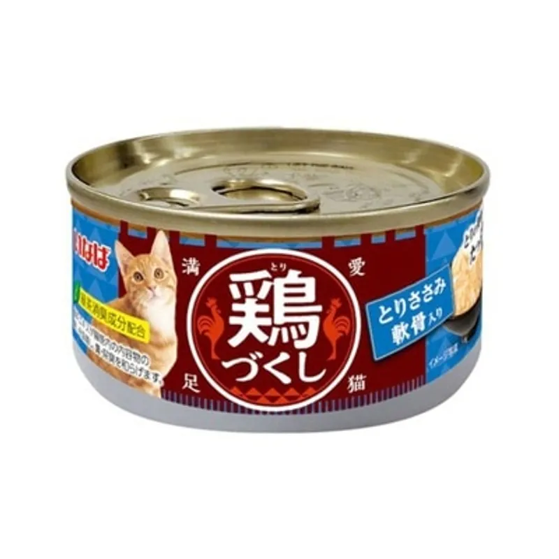 INABA <全雞宴> 雞肉 & 雞軟骨 (80g) 貓罐頭 484285