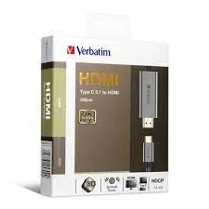 VERBATIM TypeC3.1至HDMI4K傳輸線 65709
