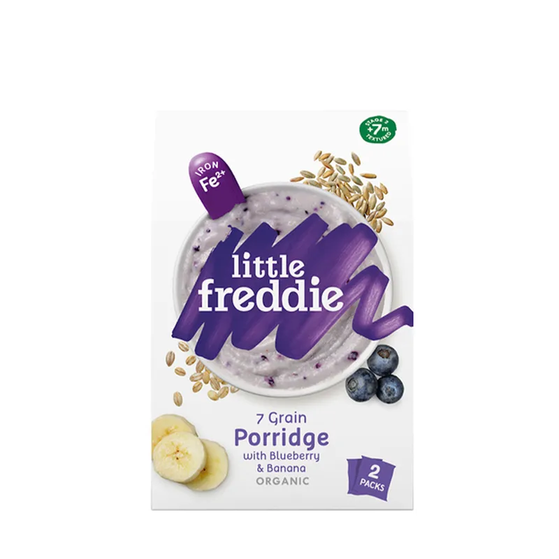 LITTLE FREDDIE 有机蓝莓香蕉7种谷物粥