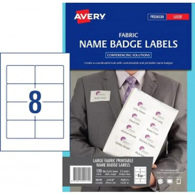 AVERY 艾利 L7418 布料名牌標籤貼紙(白色)