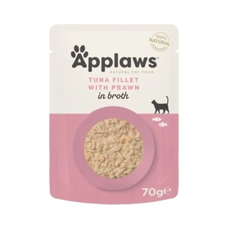 APPLAWS 貓袋裝濕糧 - 吞拿魚+太平洋白蝦 (70g) Applaws