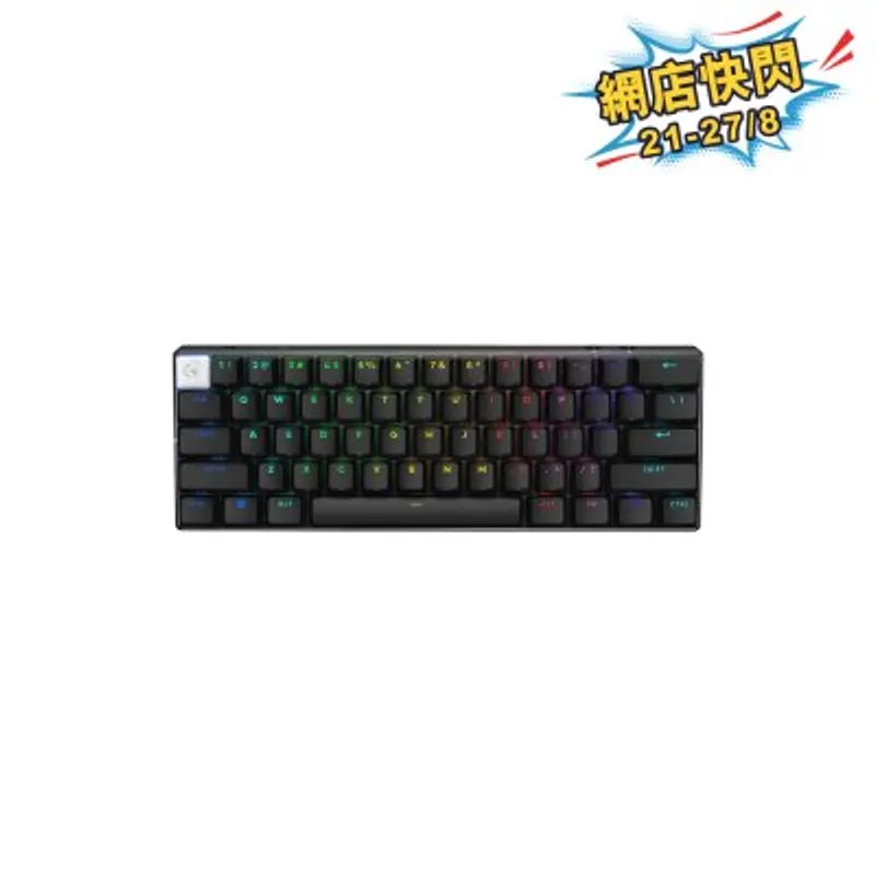 LOGITECH 羅技 PRO X 60 LIGHTSPEED 無線電競鍵盤 (光學觸感軸)