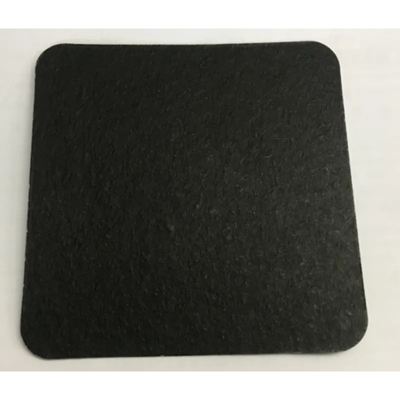 95X95mm雙面黑色方形圓角吸水杯墊-厚1mm;雙膠紙