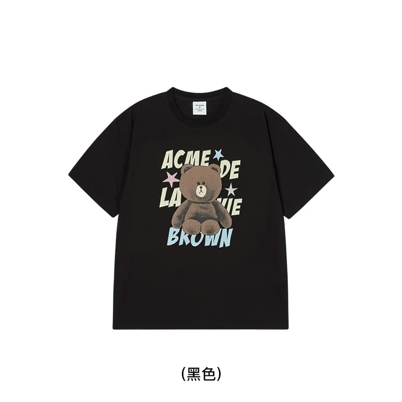 acme de la vie x LINE FRIENDS BROWN星星印花T恤