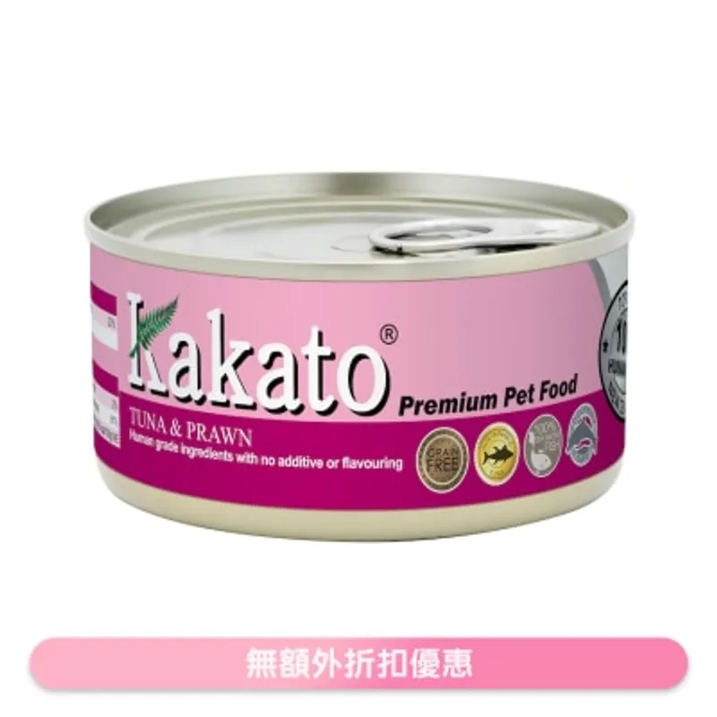 吞拿魚、蝦(170g)貓犬適用 - KAKATO 貓狗鮮食罐