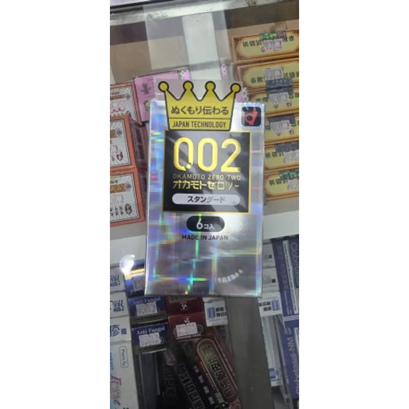 岡本002安全套 6個裝(銀黑)