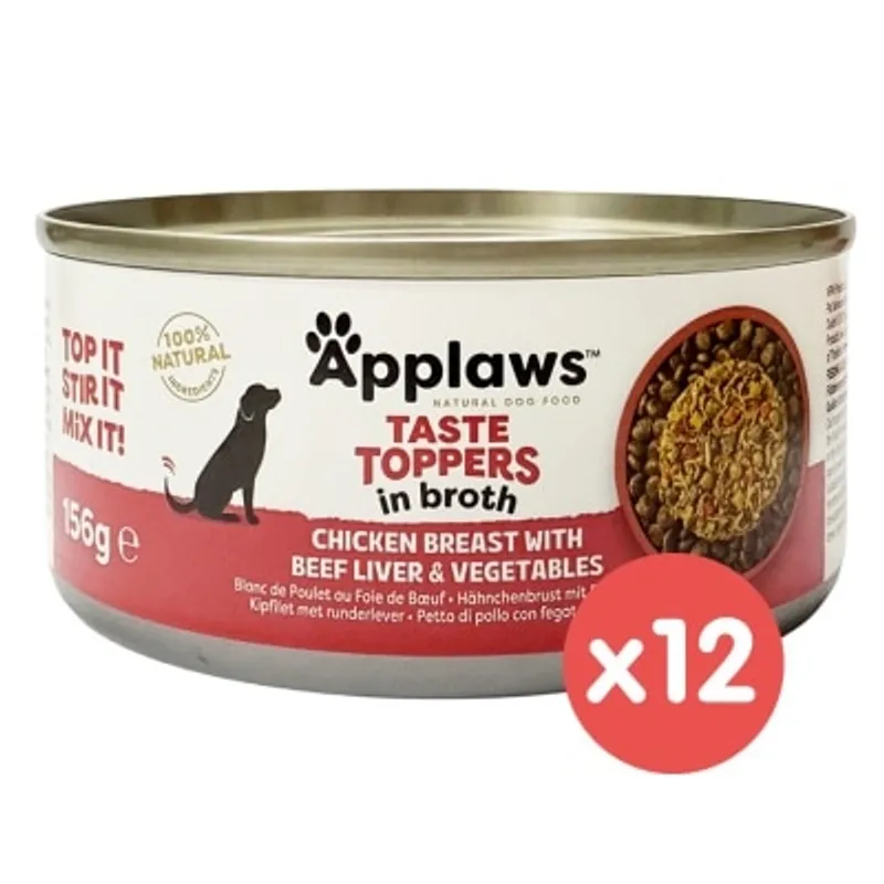 APPLAWS 雞柳牛肝蔬菜狗罐頭 (156g x12) 560423 APP-3036_12