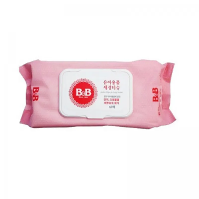 韓國B&B嬰幼兒多用途消毒濕紙巾(葡萄柚味) 60片/包 12包裝
