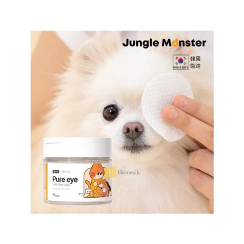 Jungle Monster 寵物眼部淚痕清潔棉 70片 (連夾子)