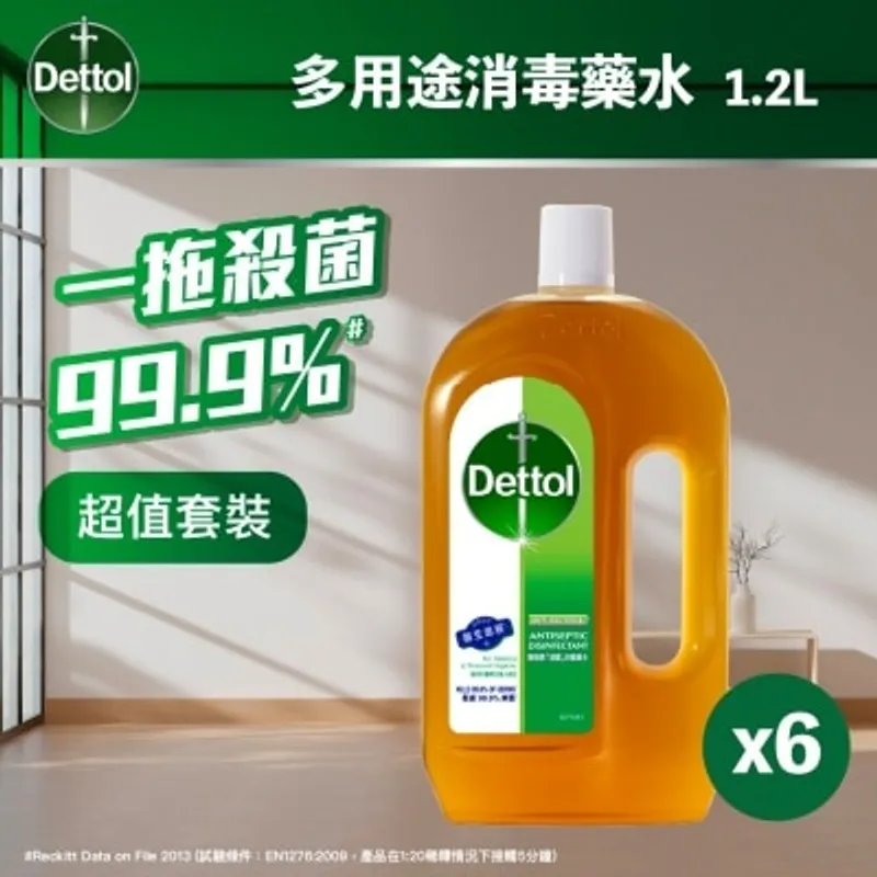 滴露消毒藥水1.2公升6 支(原箱)