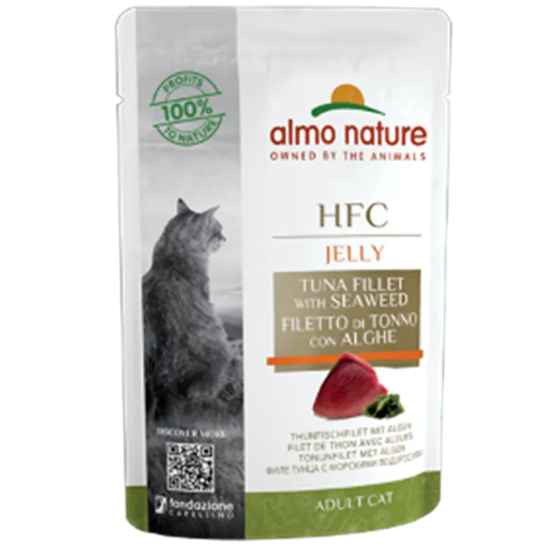 ALMO NATURE HFC 吞拿魚柳,海藻上湯啫喱 成貓濕糧(55g) almo nature
