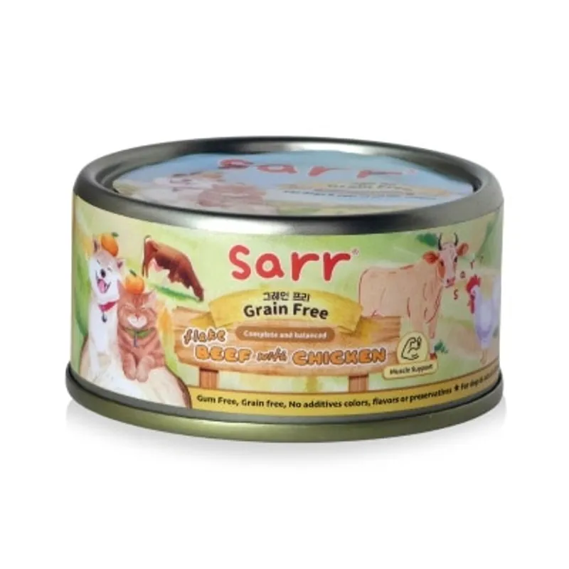 SARR 全齡貓狗罐(肉絲湯汁)肌肉強化(牛肉+雞胸肉+雞湯) (80g) #250123
