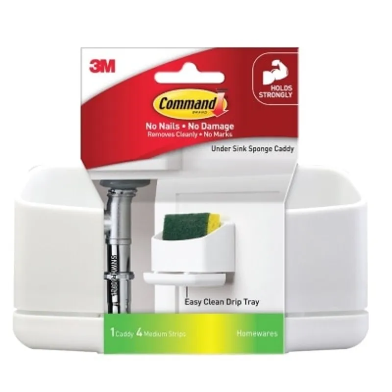 3M 無痕廚房收納 百潔布收納架 承重1.3KG (17609)