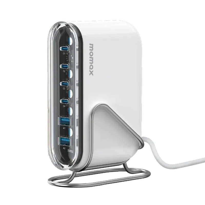 MOMAX 1-Charge Flow+ 120W 六輸出桌面 GaN 充電座 UM55UKW