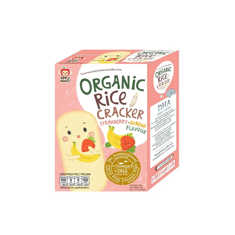 APPLE MONKEY 有机DHA牙仔饼-草苺香蕉味 3克X10袋