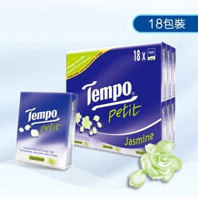 TEMPO得寶 Tempo 迷你茉莉花味紙手巾18包裝
