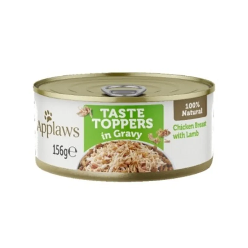 Applaws [3413] 全天然系列 無穀物肉絲湯汁配方 雞胸肉・羊肉 狗罐頭 156g