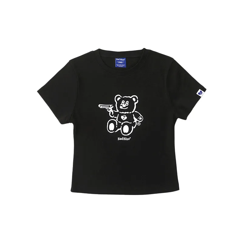 BADBLUE熊仔Logo修身T恤