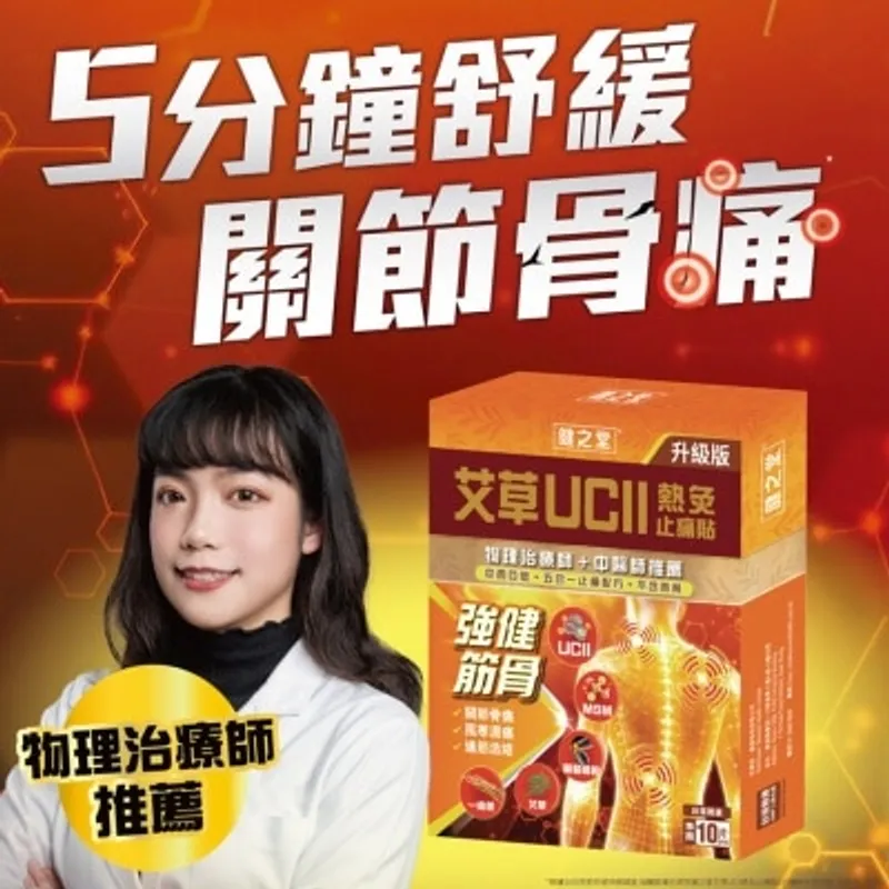 HEALTHALL 健之堂艾草UCII熱灸止痛貼 10片