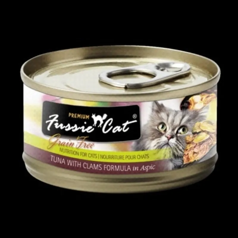 Fussie Cat Tuna with Clam FU-BCC(黑鑽吞拿魚+BB蜆貓罐頭)80g