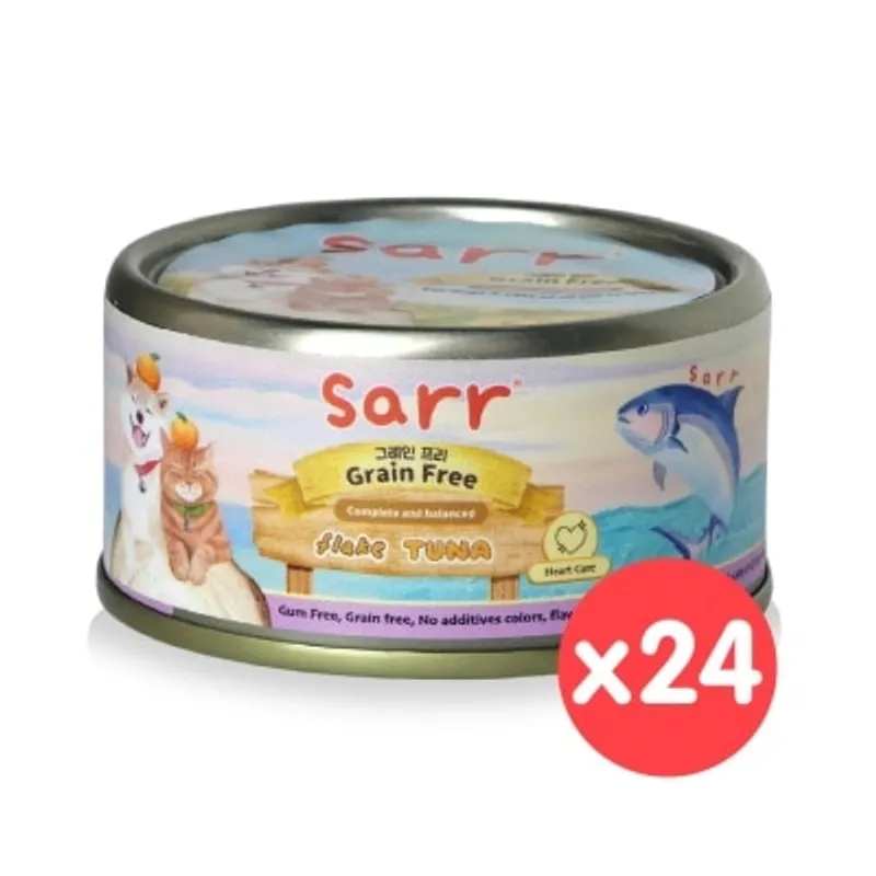 SARR 全齡貓狗罐(肉絲湯汁)心臟護理(吞拿魚．魚湯．魚油) (80g x 24) #250129