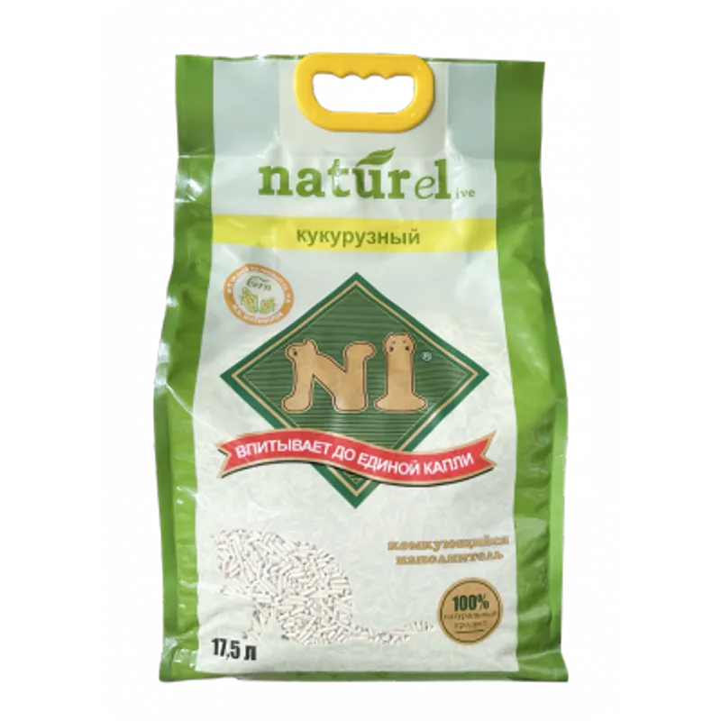 天然玉米豆腐貓砂 (17.5L/原味/3.0粗粒裝) N1貓砂原裝行貨