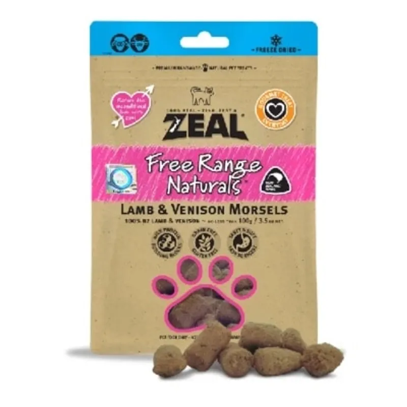 Zeal - Lamb & Venison Morsels 凍乾小食 羊肉+鹿肉100g