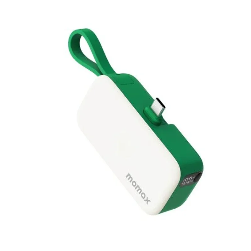 MOMAX 5000mAh內置可折疊USB-C移動電源(綠色) IP130G
