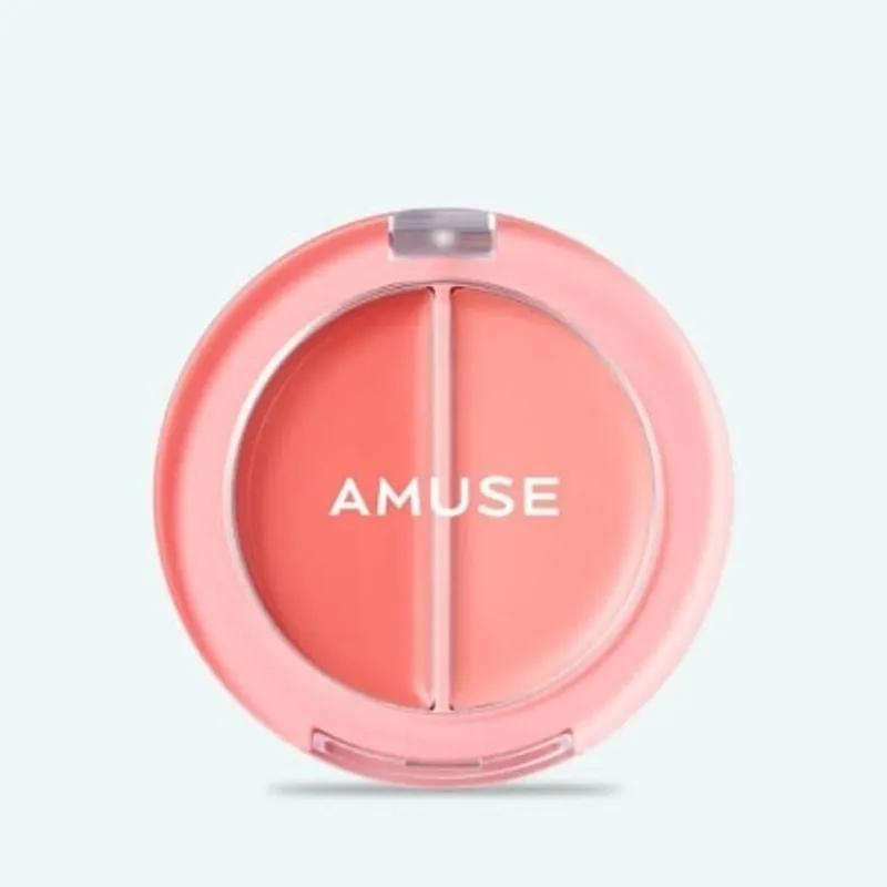 AMUSE 唇頰兩用雙色胭脂膏 - 01 蜜桃