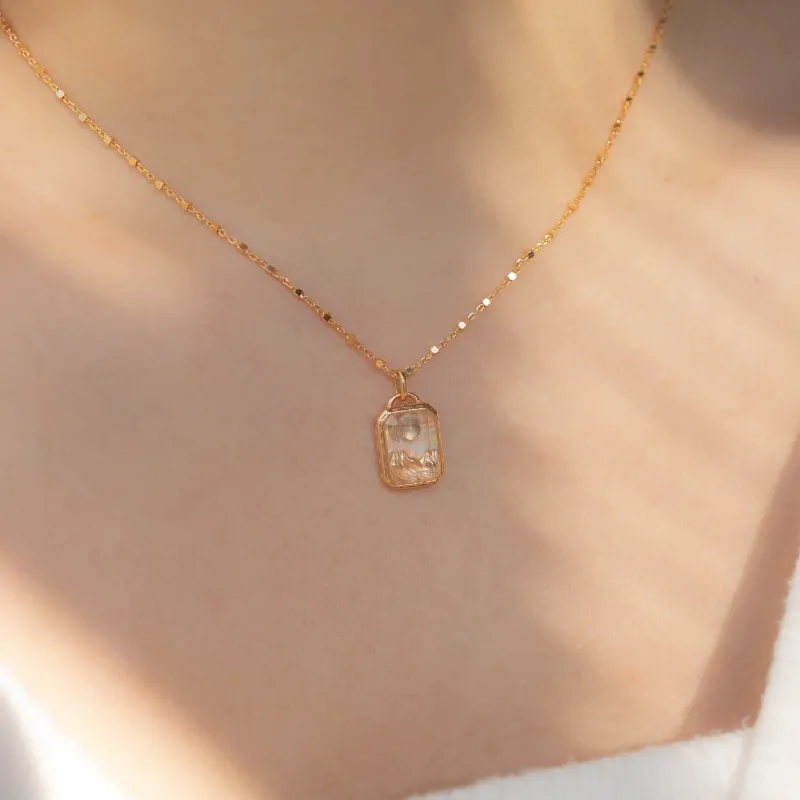 Sky Frame Gold Necklace